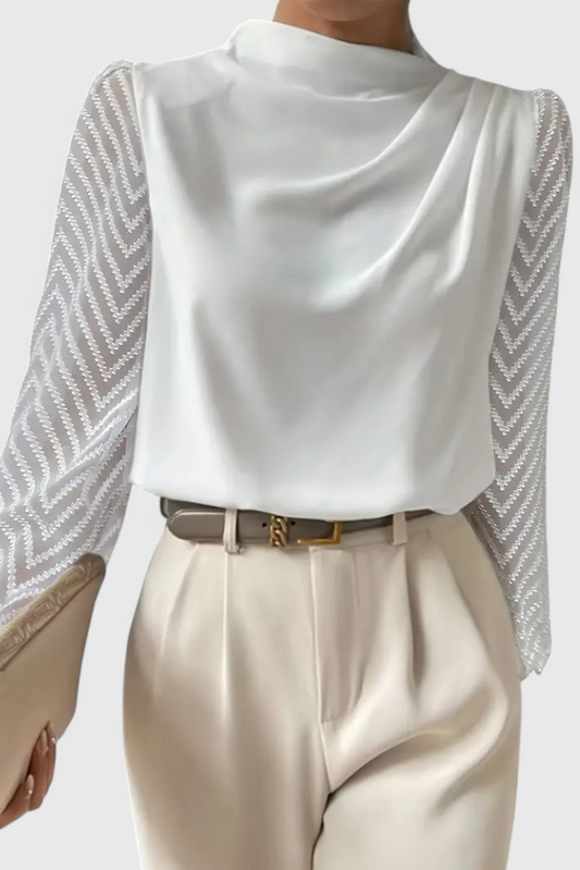 SARA| Blusa Elegante de Manga Transparente