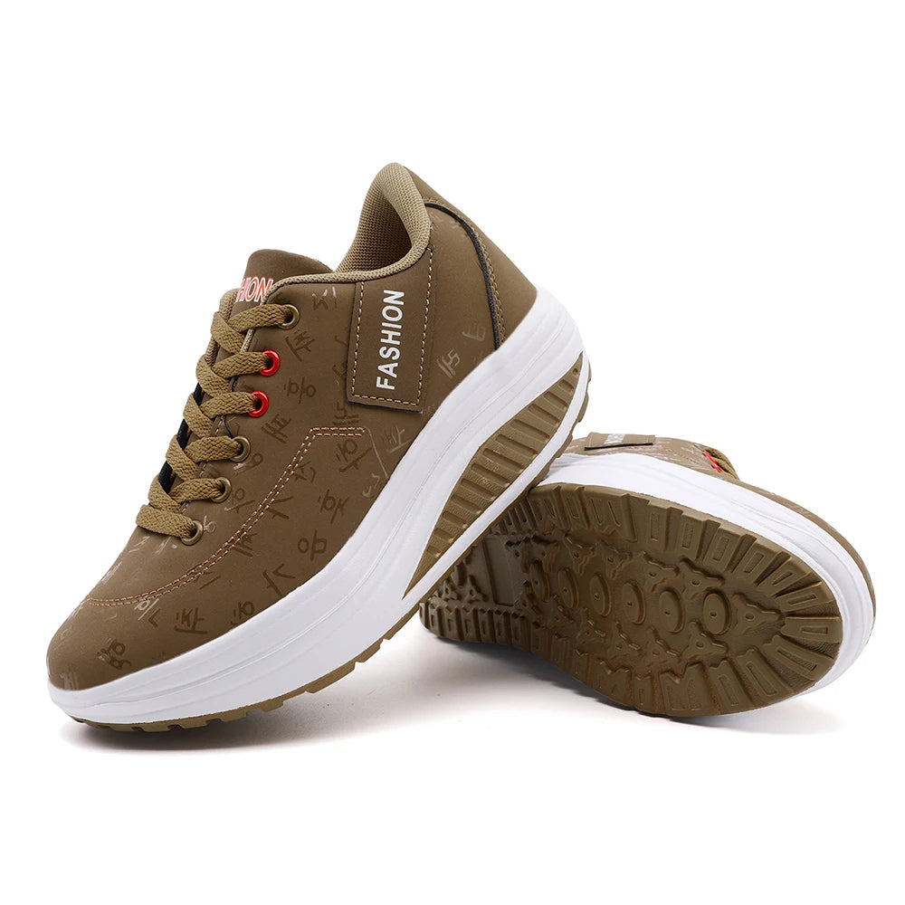 Zapatillas deportivas, casual mujer, suela gruesa