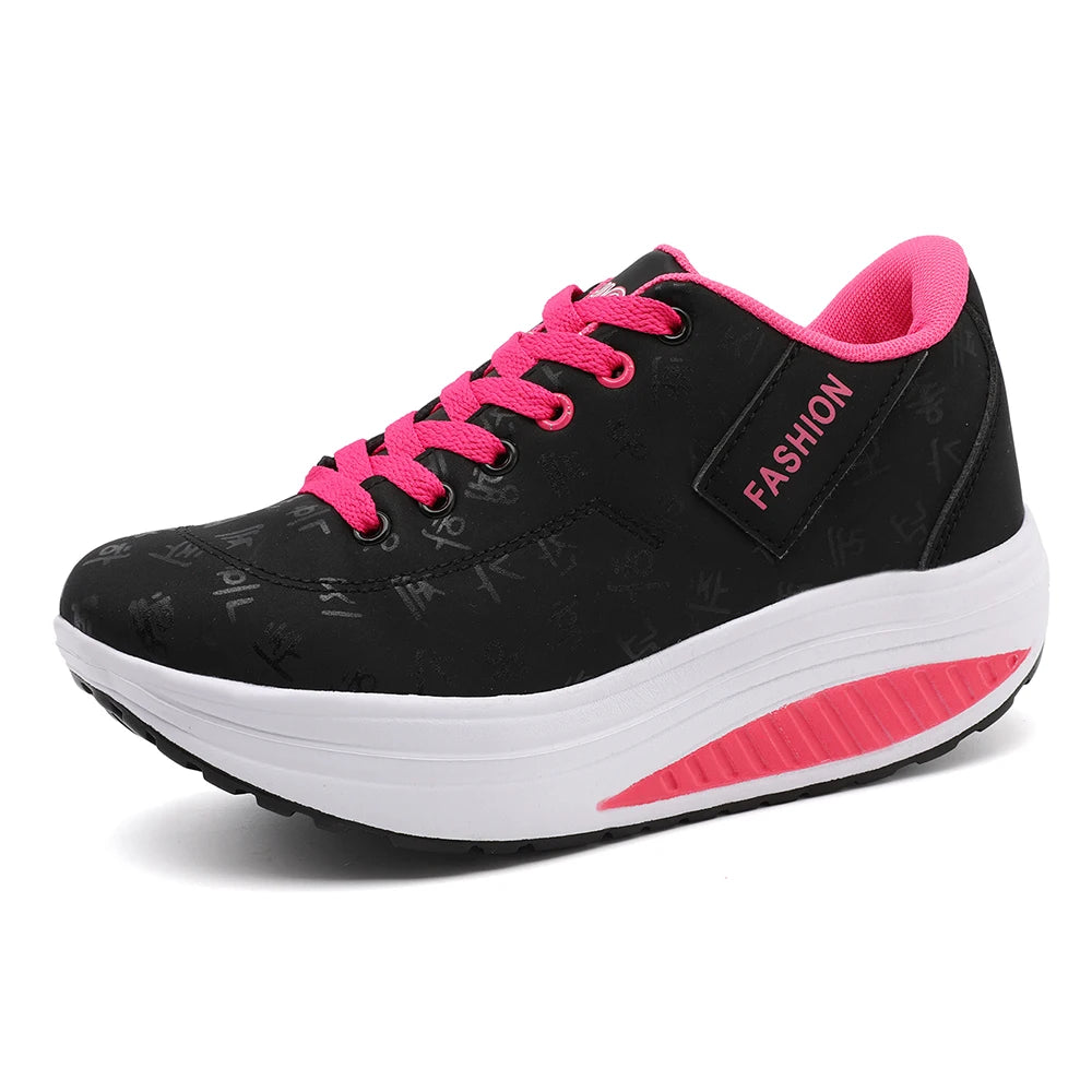 Zapatillas deportivas, casual mujer, suela gruesa