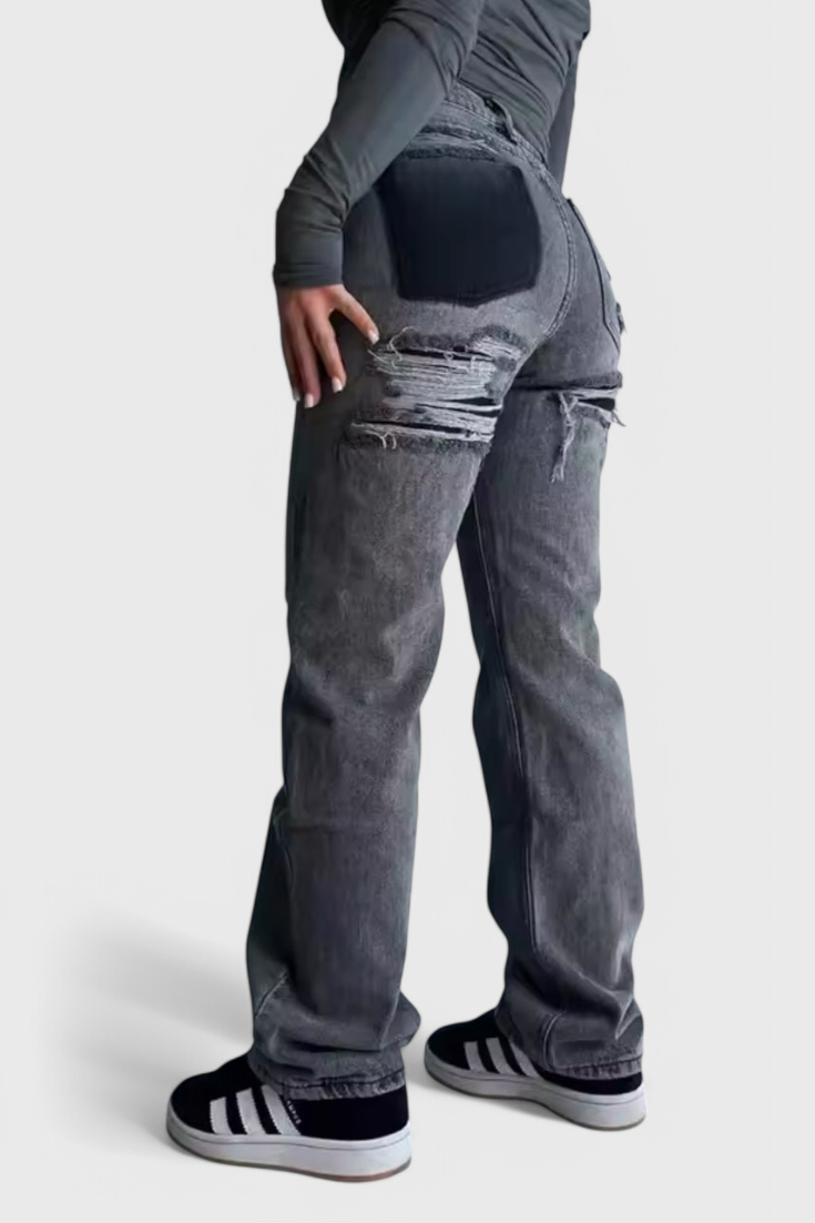 ROSA| Jeans Vintage Desgastados de Cintura Alta